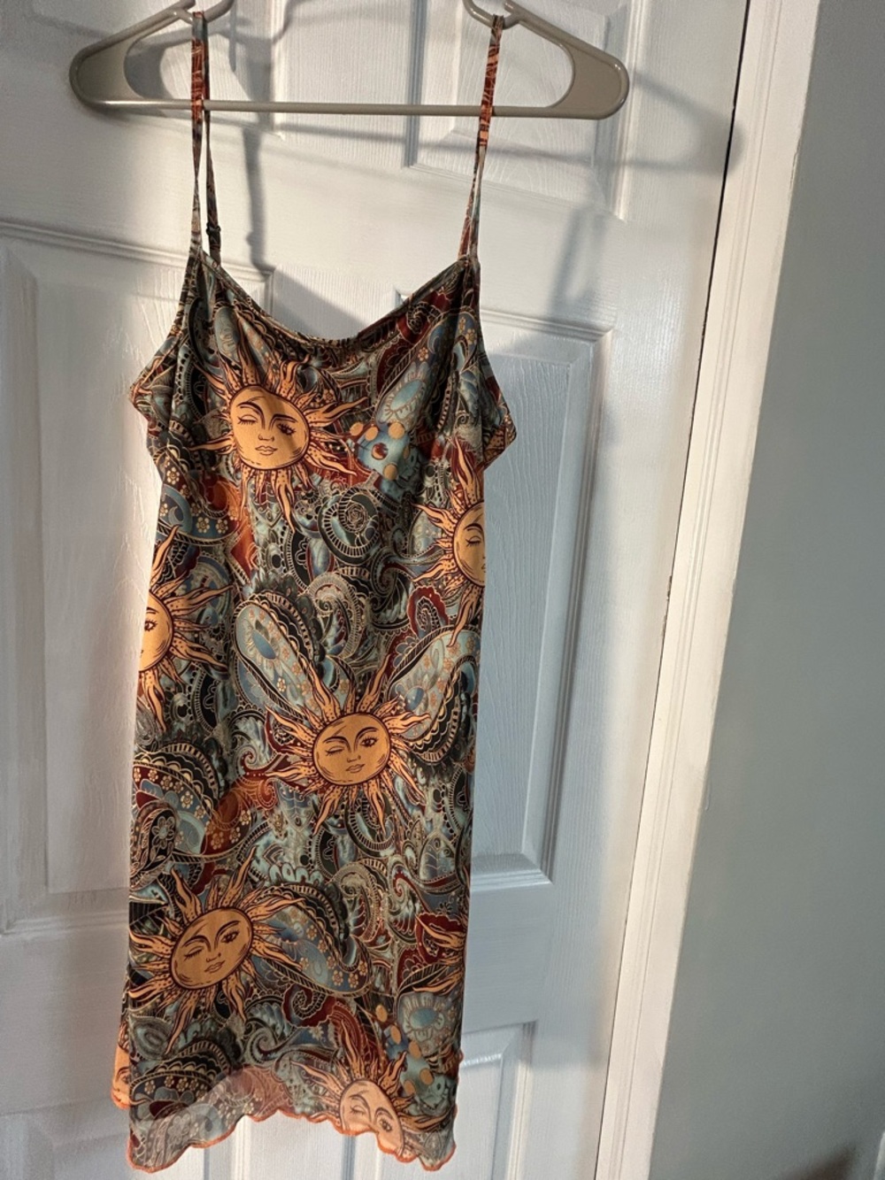 Sun Motif Slip Dress in Multi-Color - Picture 2 of 3